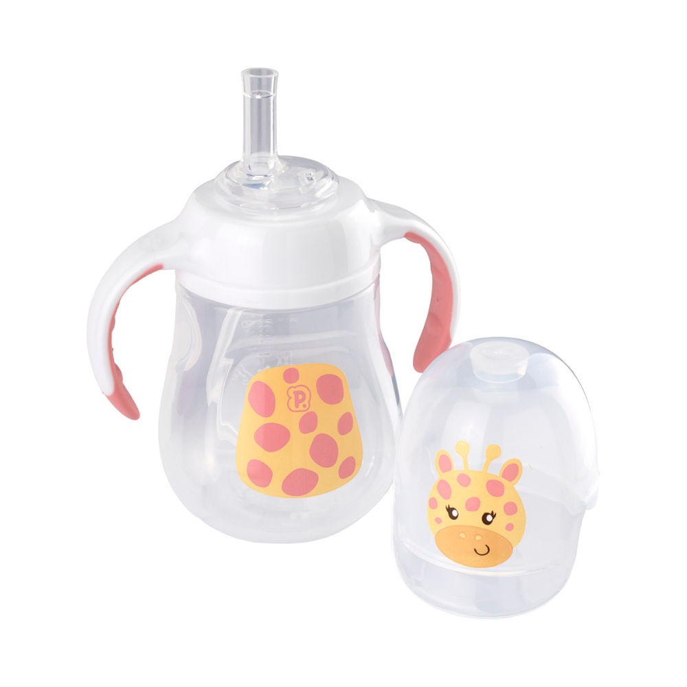 Copo de Treinamento Pimpolho +6m 280ml Rosa Girafa 0030501 - Imagem 2