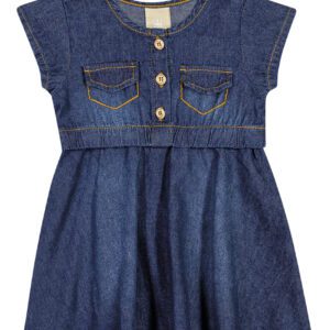 Vestido Jeans Colorita Manga Curta 173314