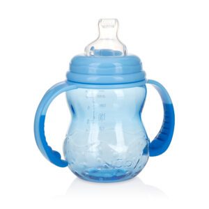 Copo Transição Nuby c/Alça Antivazamento Azul 240ML 1748-012