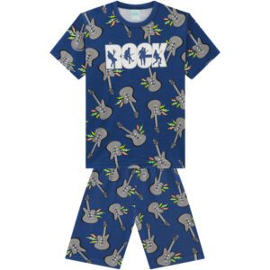 Conjunto Pijama Manga Curta Kyly Masculino Guitarra 111931