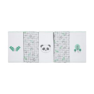 Fralda De Pano Bordado Papi Composê C/5 Estampada 3508