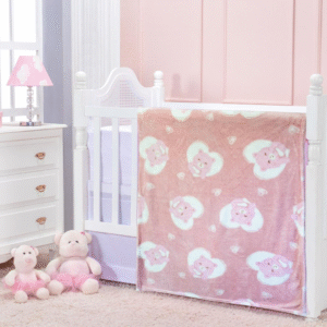 Cobertor Etruria Baby Flannel Urso Salmão Antialérgico 110x90
