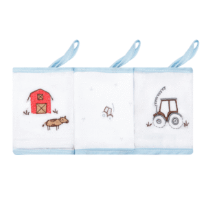 Babete Papizinha C/3 Masculino Azul/Fazendinha 1094/2101