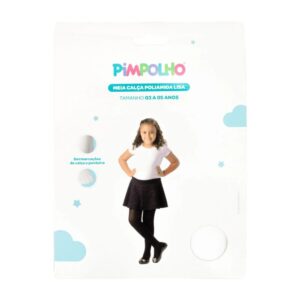 Meia Calça Poliamida Pimpolho Lisa/Branco 3 A 5 Anos 0300320