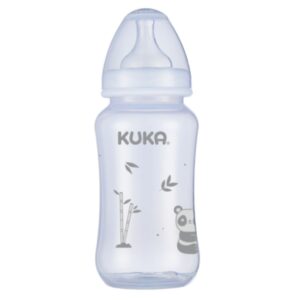 Mamadeira Big Kuka Bico Redondo 330ML Branco Panda - 1591