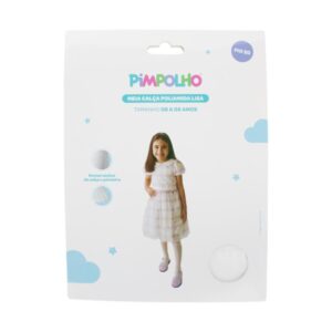 Meia Calça Poliamida Pimpolho Fio 20 Feminino 06 A 08 Anos Liso/Branco 300323