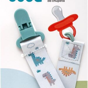 Prendedor De Chupeta Buba +3m Masculino Verde/Dinossauro 18821