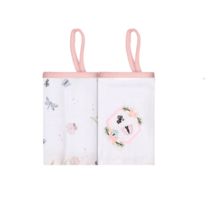 Pano De Boca Papi Soft C/2 Feminino Rosa/Flores No Jardim 4658/2098