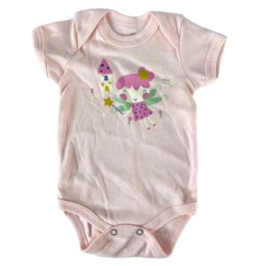 Body Manga Curta Doctor Baby Feminino Rosa/Fada 02-440