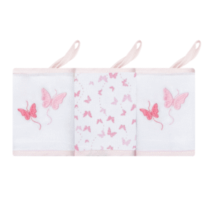 Babete Papizinha C/3 Feminino Rosa/Borboletas 1094/2102