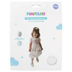 Meia Calça Poliamida Pimpolho Liso/Branco 2 A 3 Anos 300317