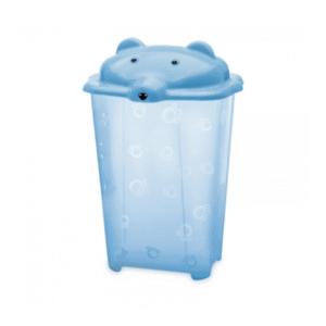 Cesto Quadrado 44L Adoleta Urso Translucido Azul 0855/95
