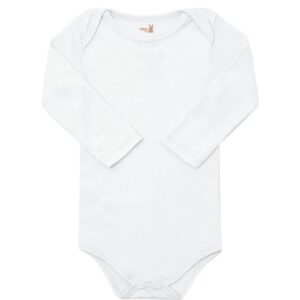 Body Manga Longa Kiko&Kika Liso Branco 02317