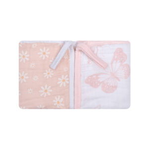 Pano De Boca Papi Soft Feminino C/Prendedor Rose/Margaridas 1538/2303