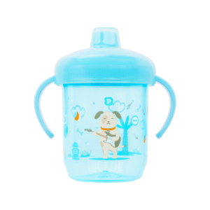 Copo De Treinamento Bico Rígido Pimpolho +6m 240ml Azul Cachorro 300865