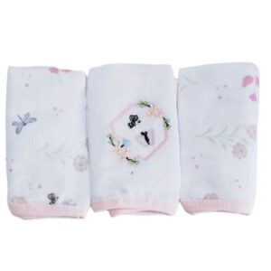 Pano De Boca Papi Soft Feminino Rosa/Flores no Jardim 4657/2098