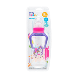 Mamadeira Lolly Nenny +3m Bico Ortodôntico Rosa Unicórnio 2862-01