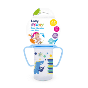 Copo Educativo com Alça Lolly Nenny +6m Azul Jacaré 710000