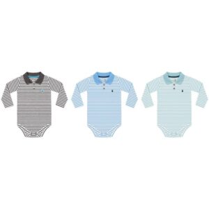 Body Polo Manga Longa Kiko&Kika Listrado Masculino 09550