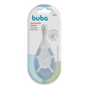Escova De Dente Buba Primeiros Dentinhos 0 a 2 Anos Masculino Azul 19571