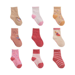 Kit Meia Pimpolho Colorida 26-30 Feminino Estampado 301150