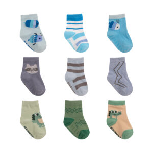 Kit Meia Pimpolho Antiderrapante 16-20 Masculino Estampado 301147