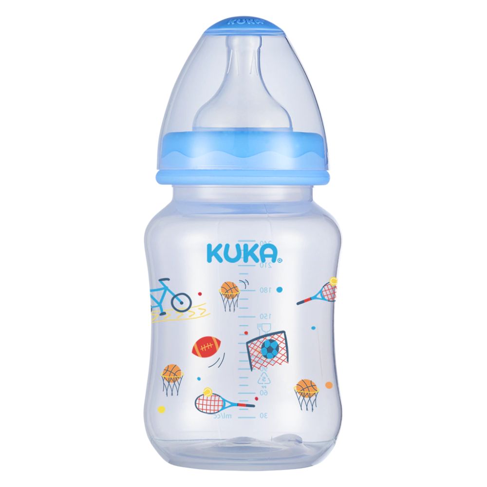 Kit com 3 Mamadeira Big Natural Kuka Bico Redondo Azul 3156 - Imagem 3