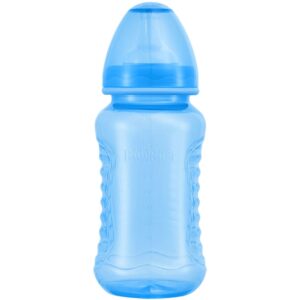 Mamadeira Kuka Aquarela Big Bico Redondo Azul Liso 330ml - 1431