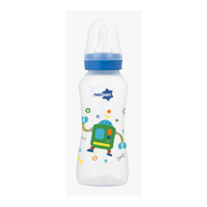 Mamadeira Neopan Decorada Bico Redondo Azul 250ml 2101