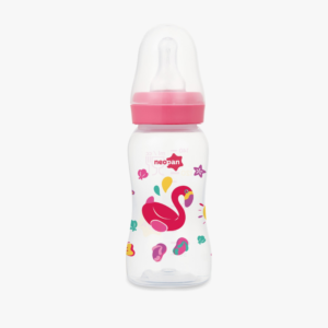 Mamadeira Neopan Decorada Bico Redondo Rosa 140ml 2112