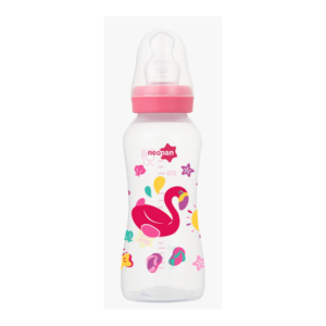 Mamadeira Neopan Decorada Bico Ortodôntico Rosa 250ml 2152