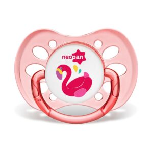 Chupeta Neopan Decorada Bico Universal Tamanho 1 Rosa Cisne 4252