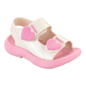 Papete Injetada Keto Feminino Rosa/Bege Coração 028026-438
