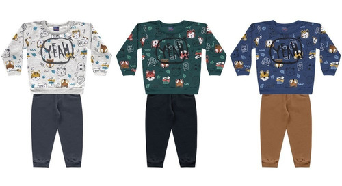 Conjunto Moletom Masculino Kiko&kika 09335 - Verde - 2